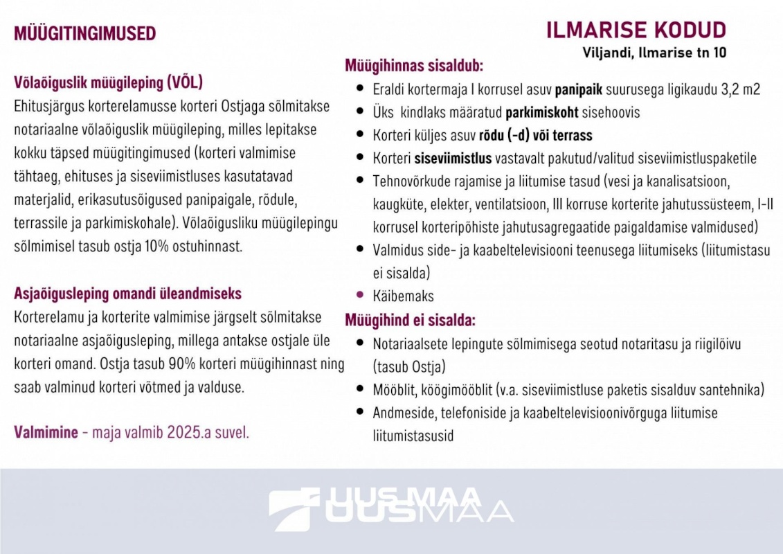 Viljandi linn, Uueveski, Ilmarise tn 10-1