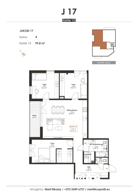 Tallinn, Kesklinna linnaosa, Jakobi 17-13