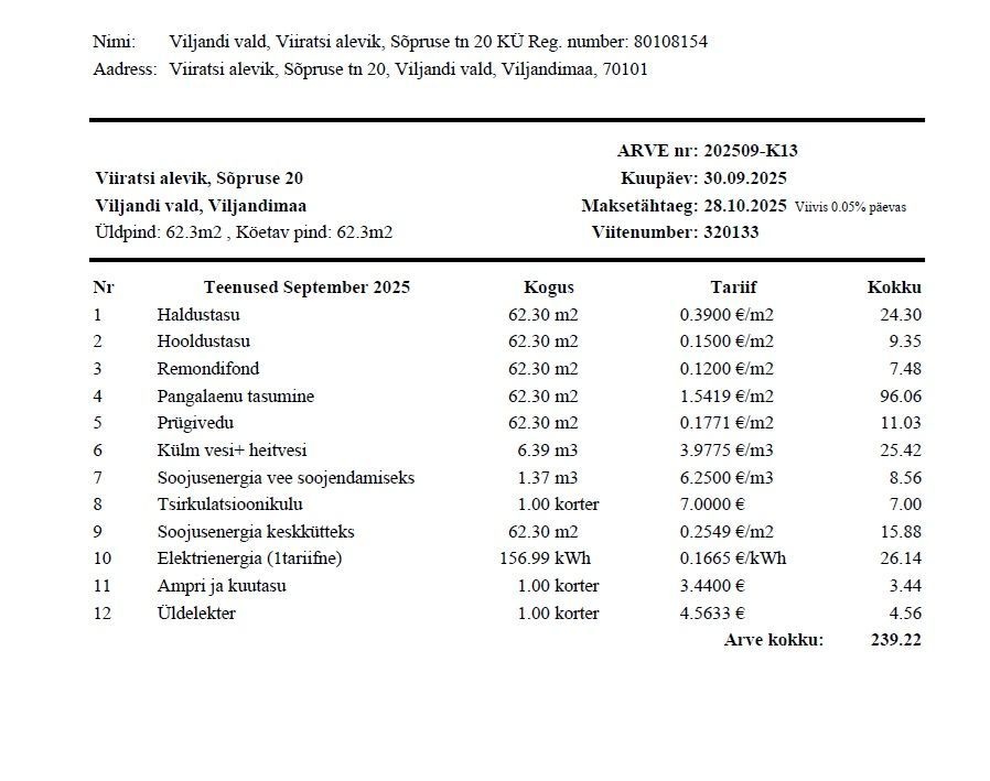 Viljandi vald, Viiratsi alevik, Sõpruse 20