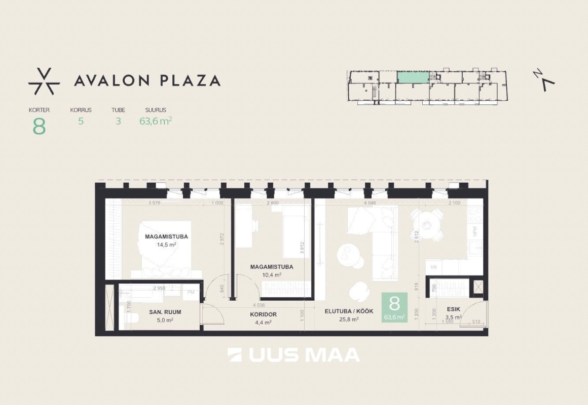 Tallinn, Kesklinna linnaosa, Tartu mnt 44-8