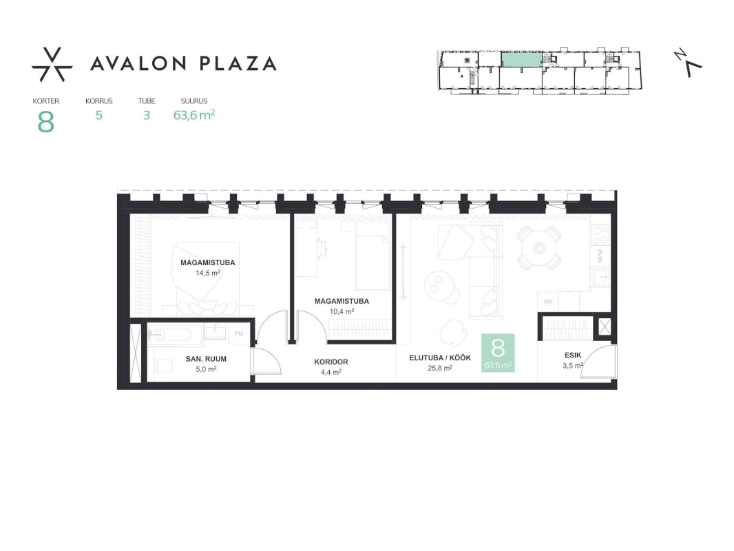 Tallinn, Kesklinna linnaosa, Tartu mnt 44-8