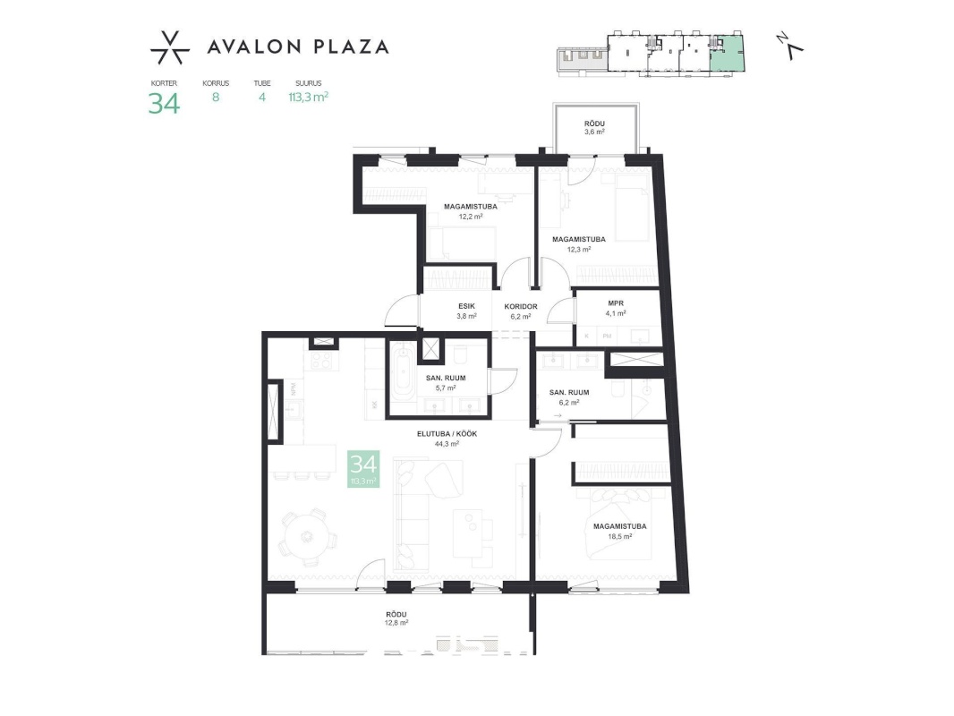 Tallinn, Kesklinna linnaosa, Tartu mnt 44-34