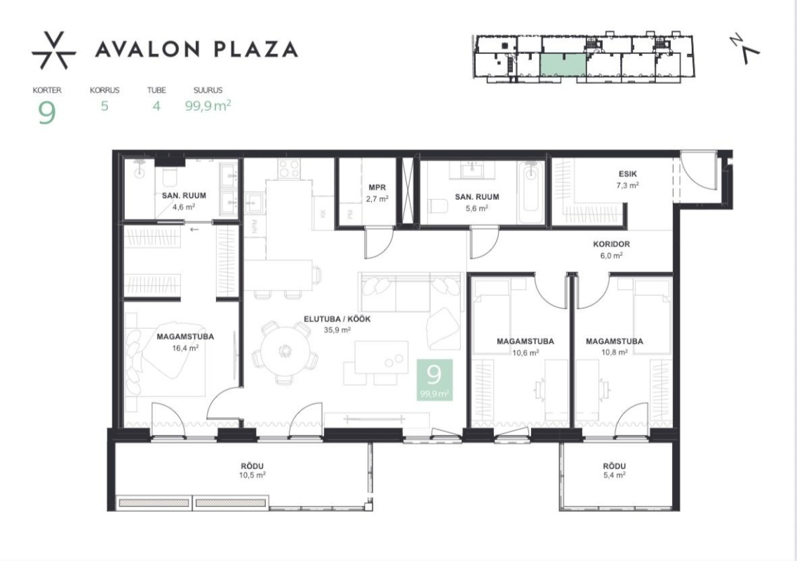 Tallinn, Kesklinna linnaosa, Tartu mnt 44-9