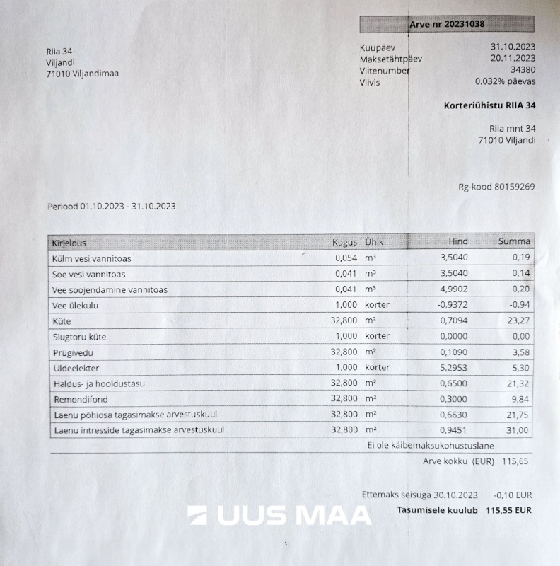 Viljandi linn, Männimäe, Riia mmt 34