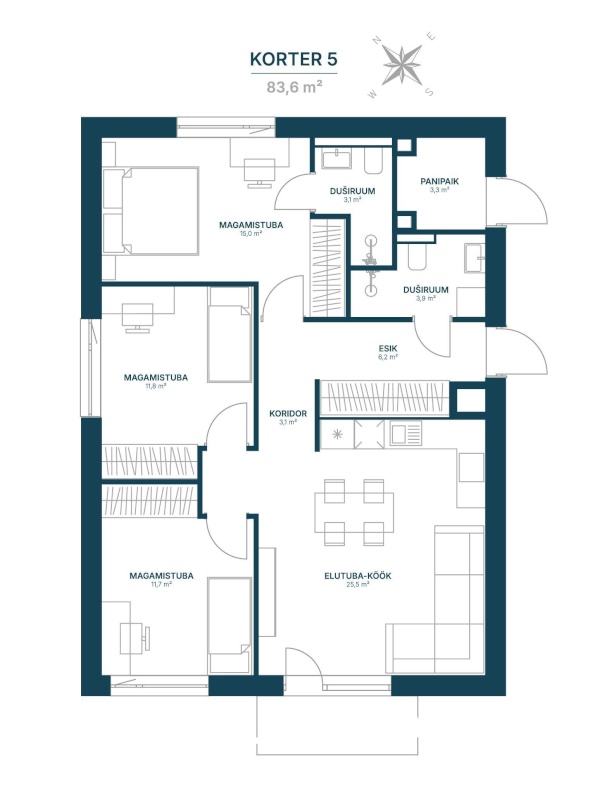 Tallinn, Haabersti linnaosa, Tiskre, Vahepere 1b-5