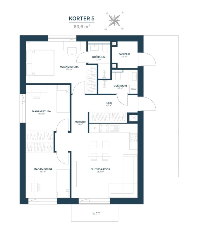 Tallinn, Haabersti linnaosa, Tiskre, Vahepere 1b-5