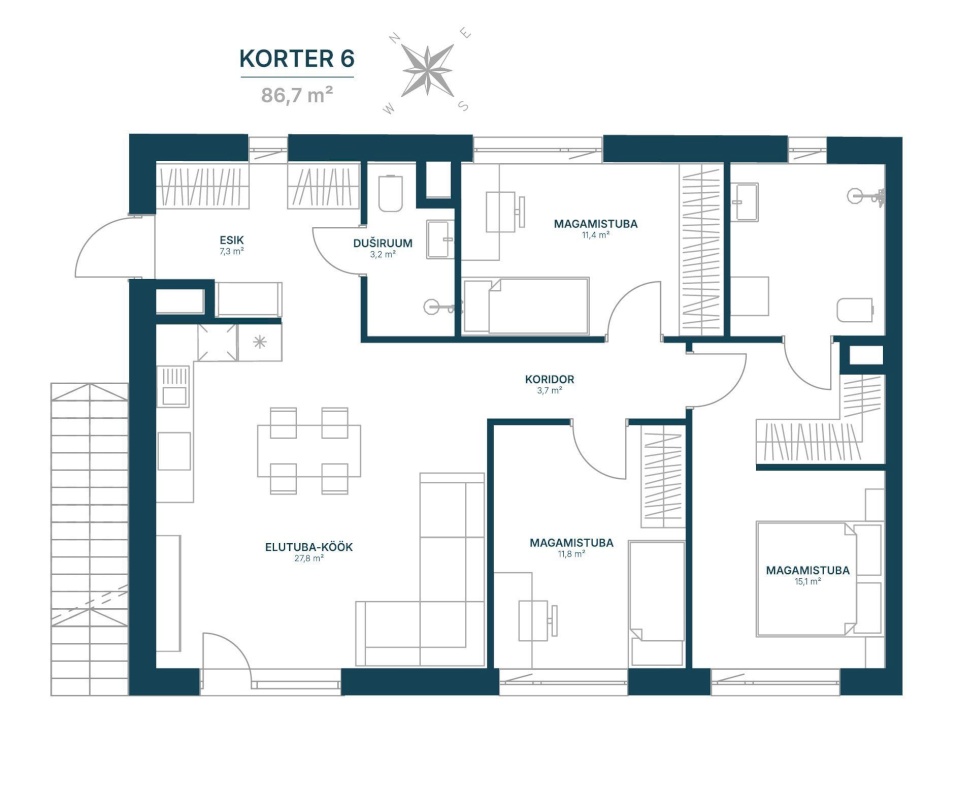 Tallinn, Haabersti linnaosa, Tiskre, Vahepere 1b-6