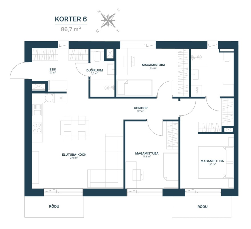 Tallinn, Haabersti linnaosa, Tiskre, Vahepere 1b-6