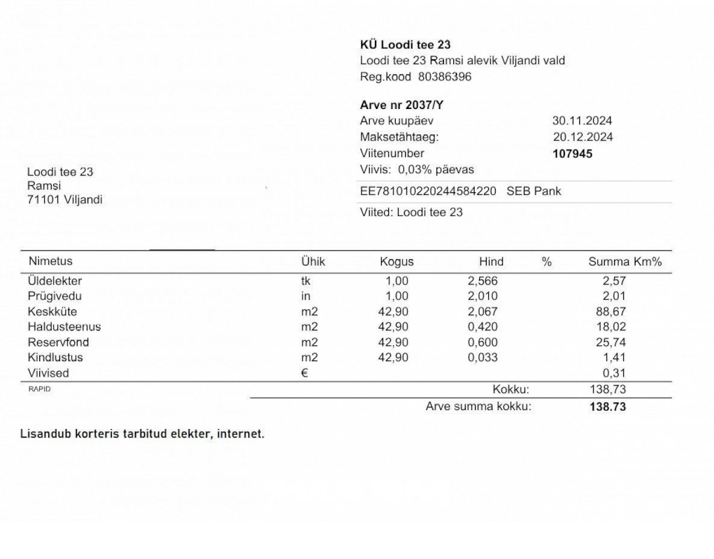 Viljandi vald, Ramsi alevik, Loodi tee 23