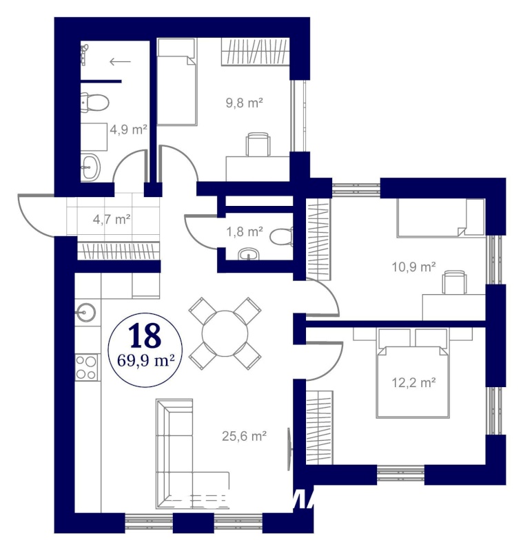 Tartu linn, Tartu linn, Ülejõe, VON WAHLI RESIDENTS,  Staadioni 81 // 83-18