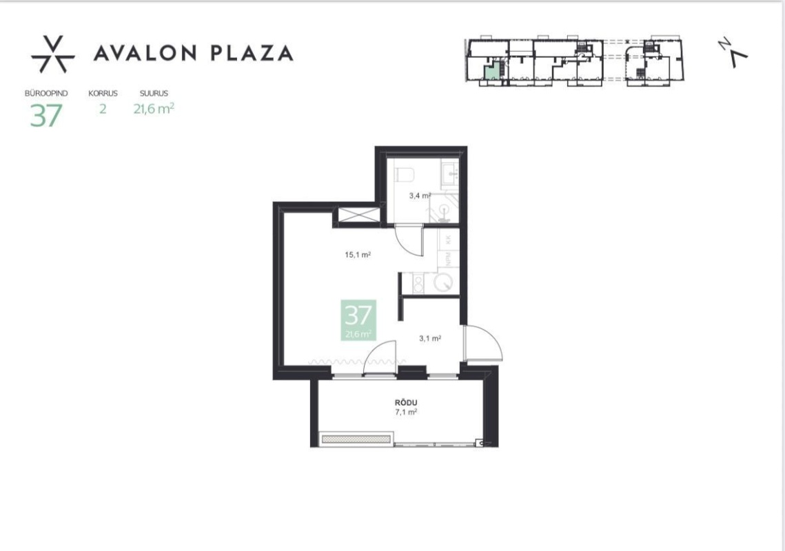 Tallinn, Kesklinna linnaosa, Tartu mnt 44-37 AVALON