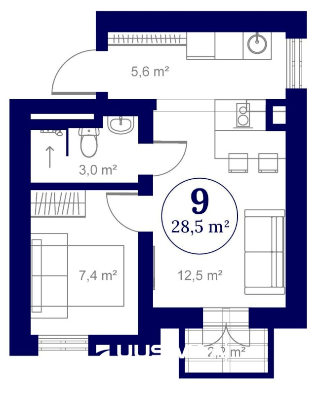 Tartu linn, Tartu linn, Ülejõe, VON WAHLI RESIDENTS,  Staadioni 81 // 83-9