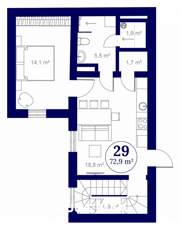 Tartu linn, Tartu linn, Ülejõe, VON WAHLI RESIDENTS,  Staadioni 81 // 83-29