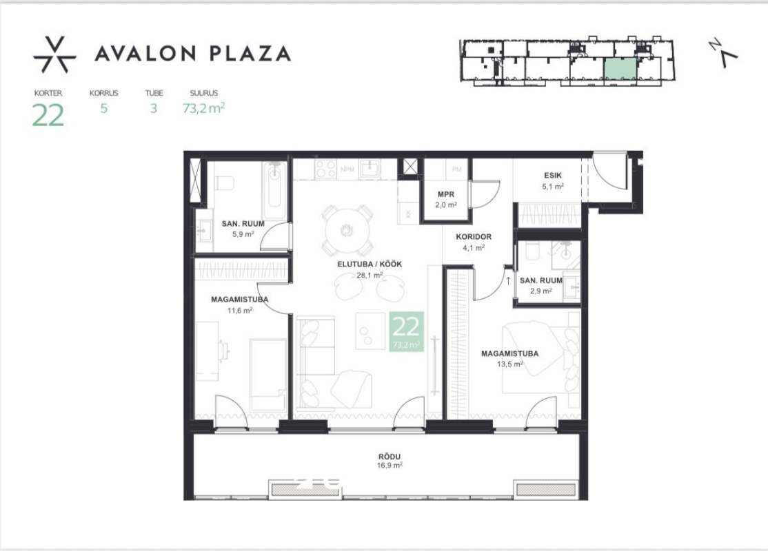 Tallinn, Kesklinna linnaosa, Tartu mnt 44-22
