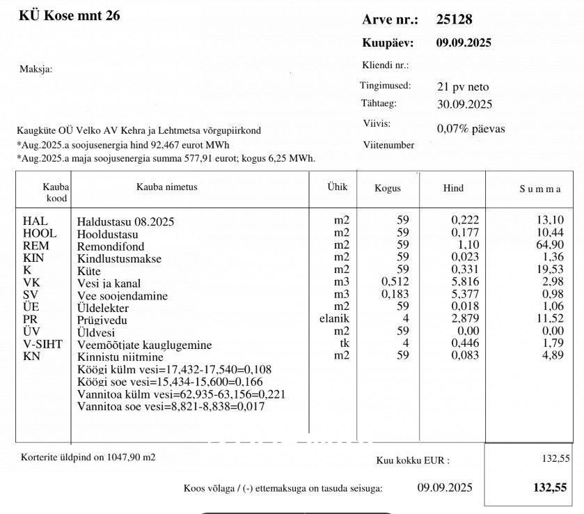 Anija vald, Kehra linn, Kose mnt 26