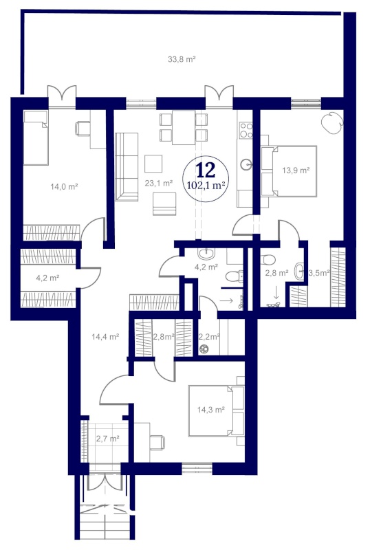 Tartu linn, Tartu linn, Ülejõe, VON WAHLI RESIDENTS,  Staadioni 81 // 83-12