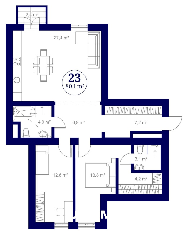 Tartu linn, Tartu linn, Ülejõe, VON WAHLI RESIDENTS,  Staadioni 81 // 83-23
