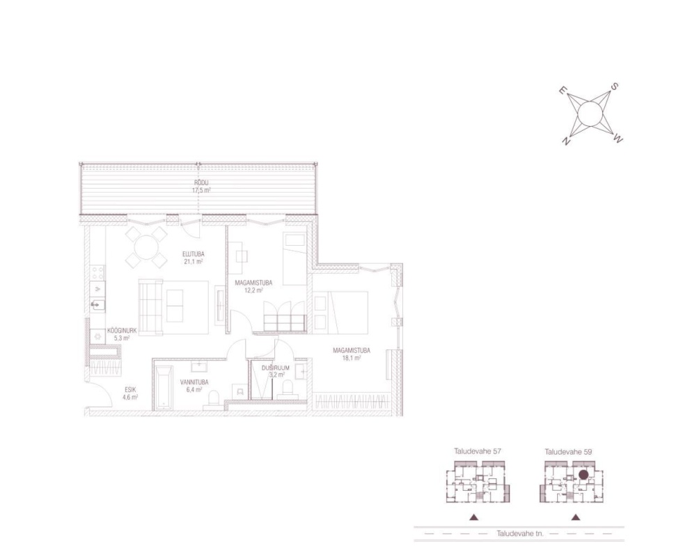 Tallinn, Haabersti linnaosa, Tiskre, Taludevahe 57-14