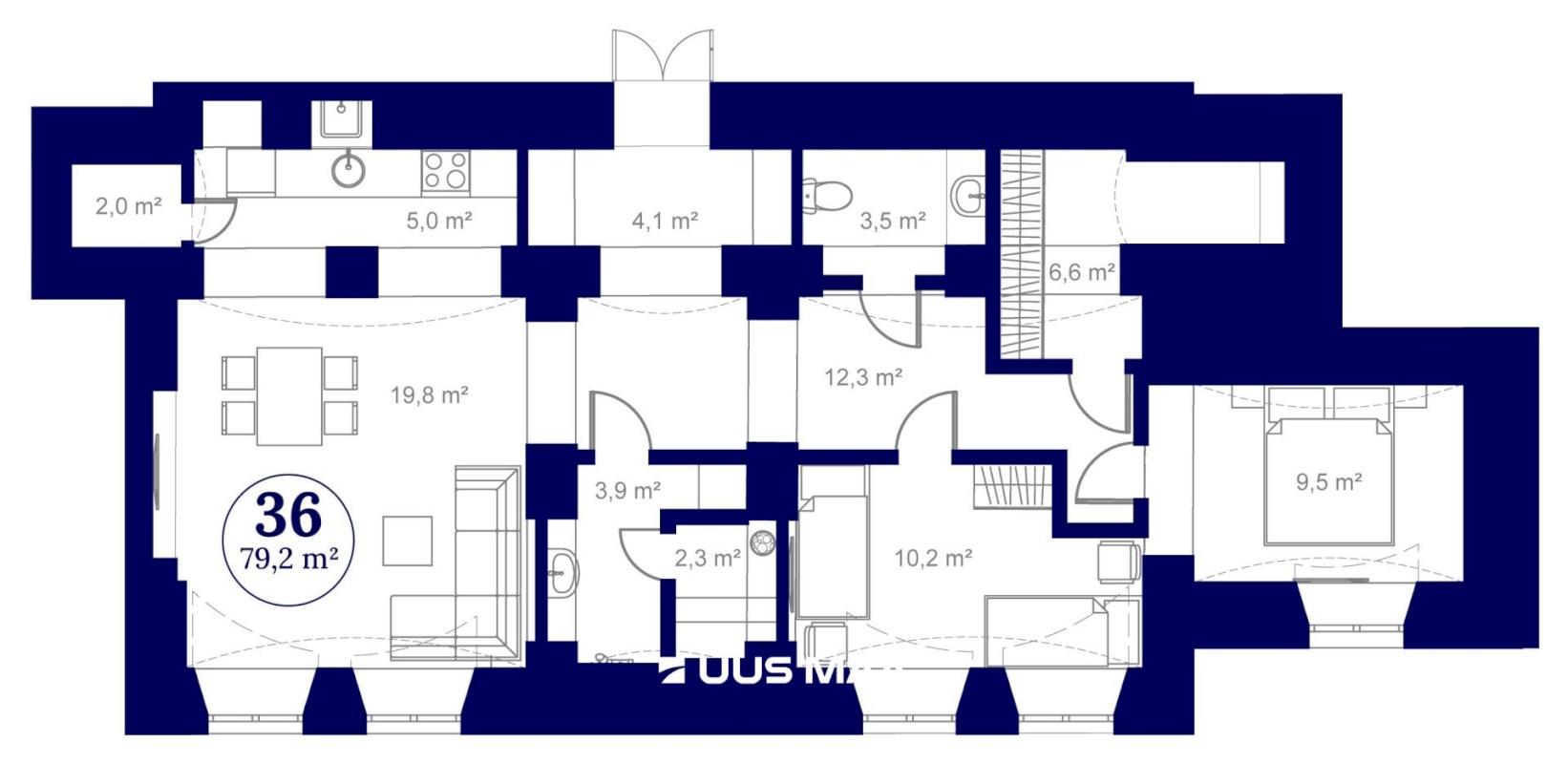 Tartu linn, Tartu linn, Ülejõe, VON WAHLI RESIDENTS,  Staadioni 81 // 83-36