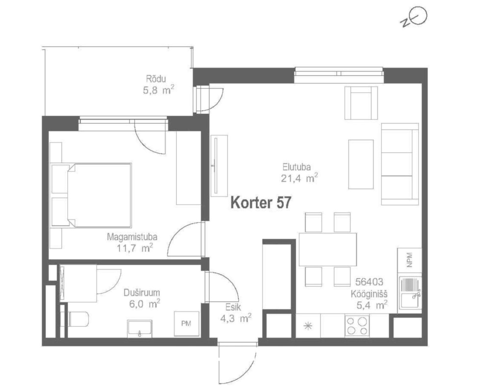 Tallinn, Kesklinna linnaosa, Kitseküla, Kiisa tn 12-57