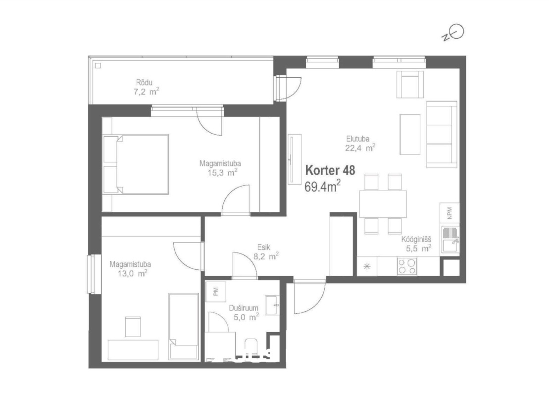 Tallinn, Kesklinna linnaosa, Kitseküla, Kiisa tn 12-48