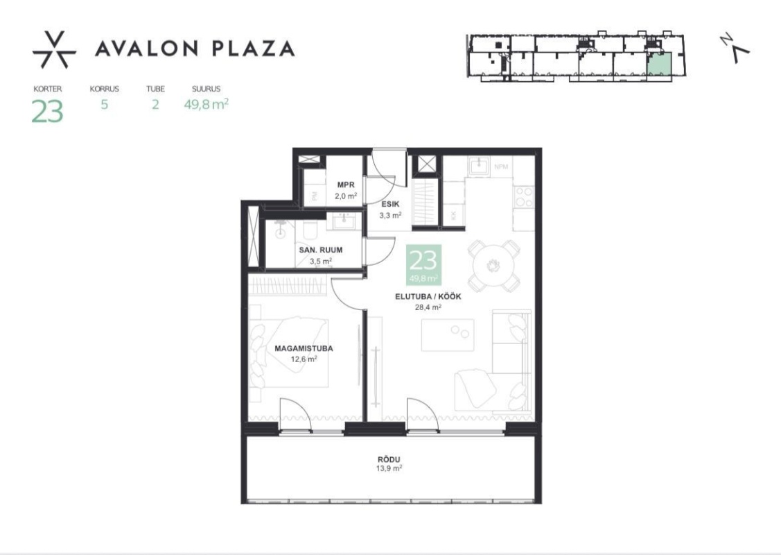 Tallinn, Kesklinna linnaosa, Tartu mnt 44-23
