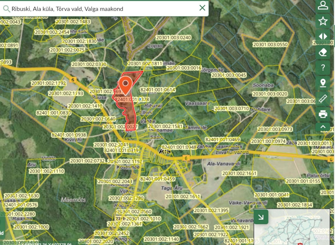 Tõrva vald, Ala küla, Ribuski