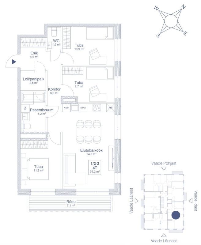 Saue vald, Saue linn, Keskuse 1/2-2