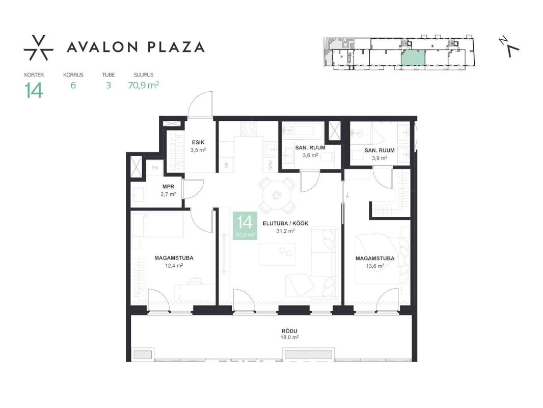 Tallinn, Kesklinna linnaosa, Tartu mnt 44-14