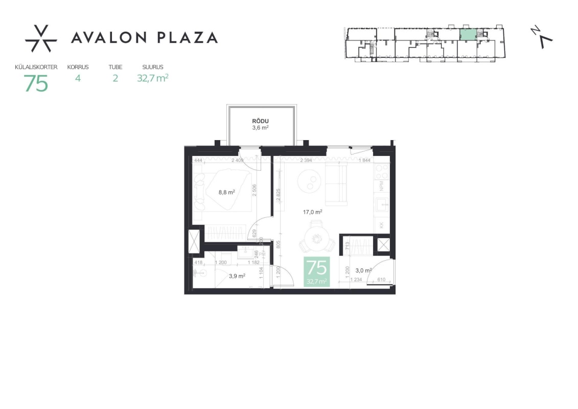 Tallinn, Kesklinna linnaosa, Tartu mnt 44-75 AVALON