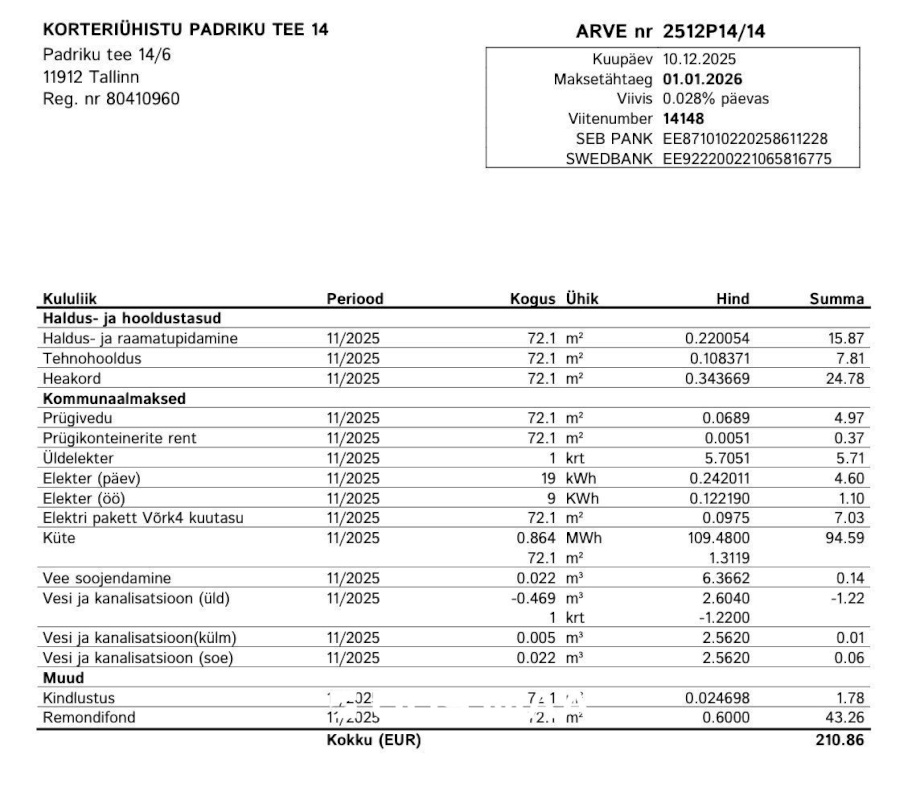 Tallinn, Pirita linnaosa, Padriku tee 14/1