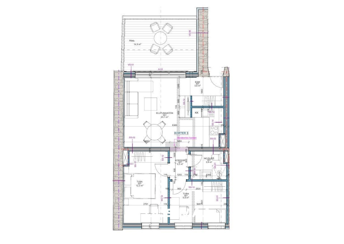 Tallinn, Põhja-Tallinna linnaosa, Kalamaja, Uus-Kalamaja 17a-3