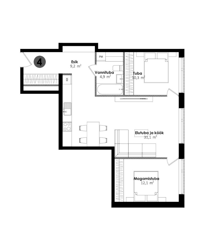 Tallinn, Kesklinna linnaosa, Sikupilli, Pallasti tn 6-4