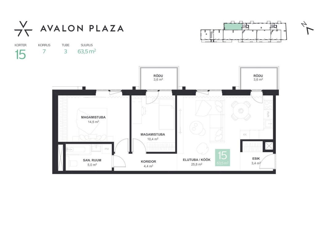 Tallinn, Kesklinna linnaosa, Tartu mnt 44-15