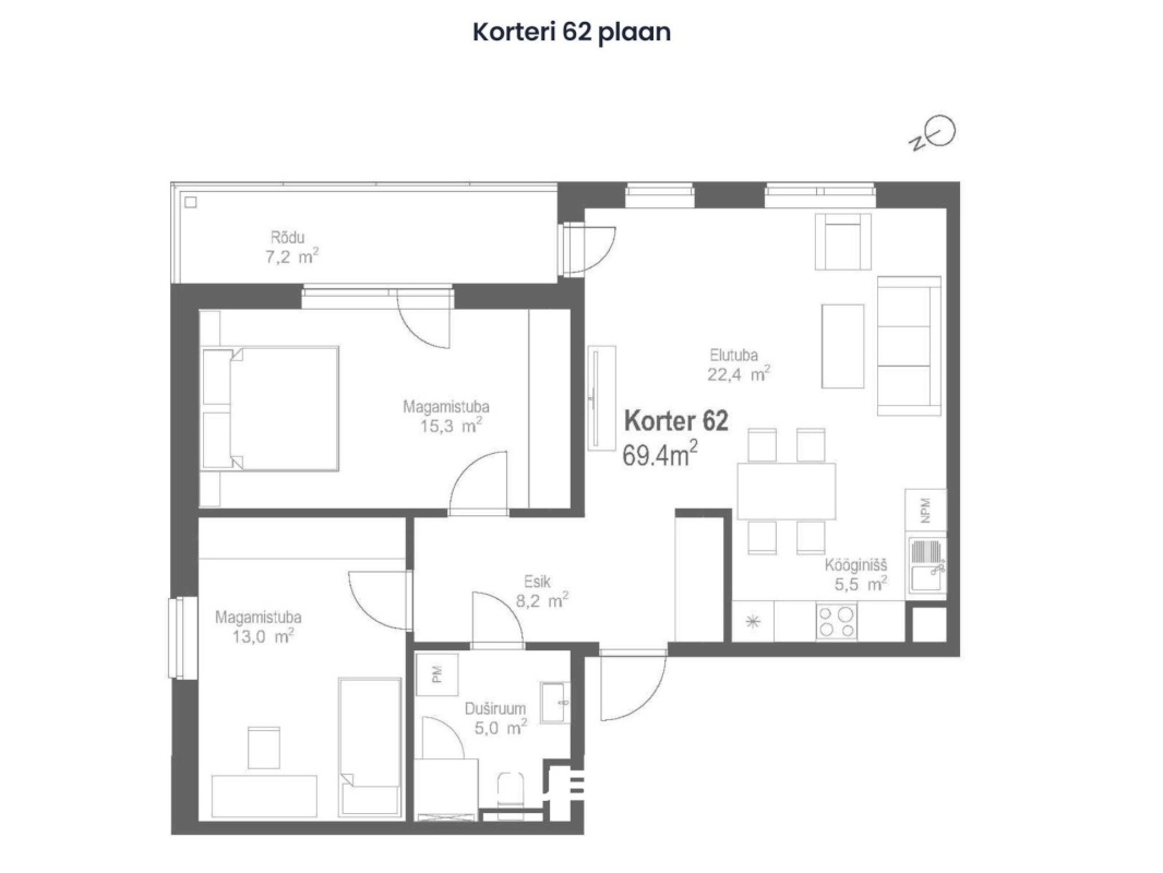 Tallinn, Kesklinna linnaosa, Kiisa tn 12-62