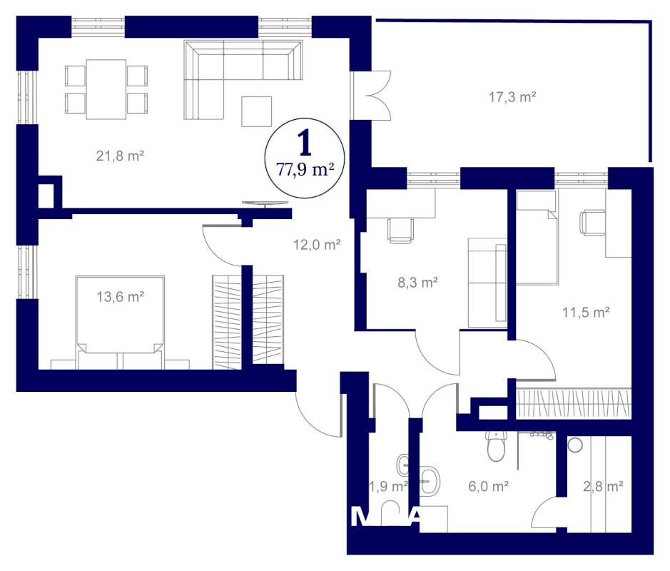 Tartu linn, Tartu linn, Ülejõe, VON WAHLI RESIDENTS,  Staadioni 81 // 83-1