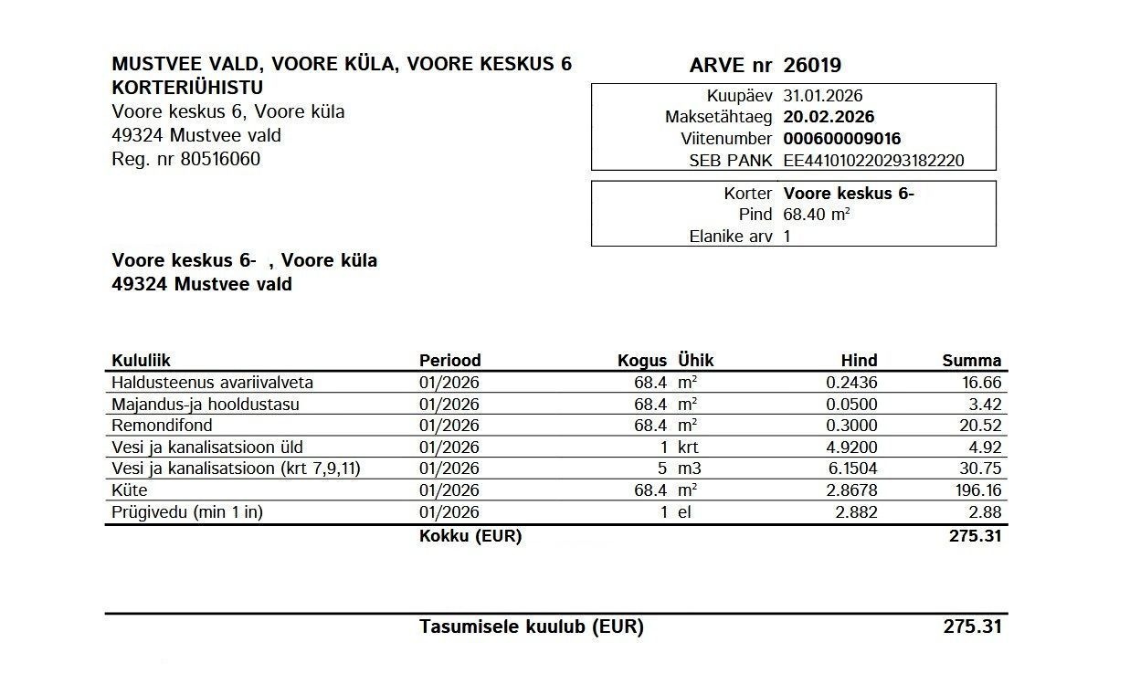 Mustvee vald, Voore küla, Voore keskus 6