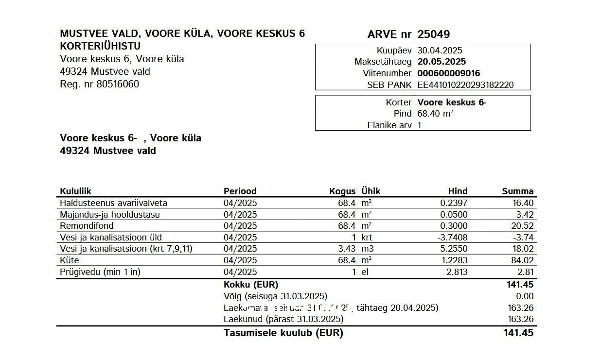 Mustvee vald, Voore küla, Voore keskus 6