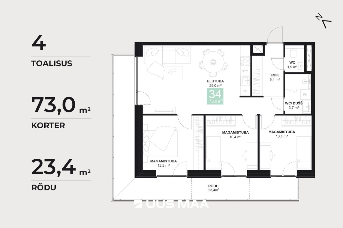 Pärnu linn, Pärnu linn, Mai, Papiniidu 50-34