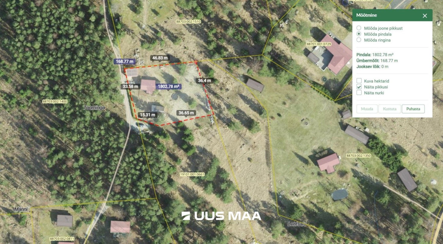 Haljala vald, Vainupea küla, Toominga