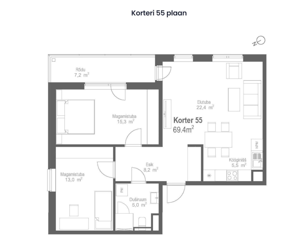 Tallinn, Kesklinna linnaosa, Kiisa tn 12-55