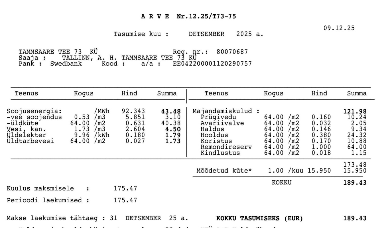 Tallinn, Mustamäe linnaosa, A.H. Tammsaare tee 73