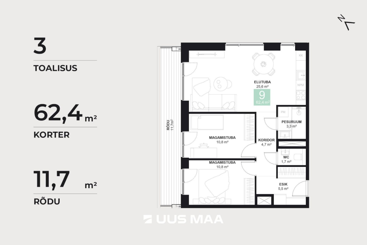 Pärnu linn, Pärnu linn, Mai, Papiniidu 50-9