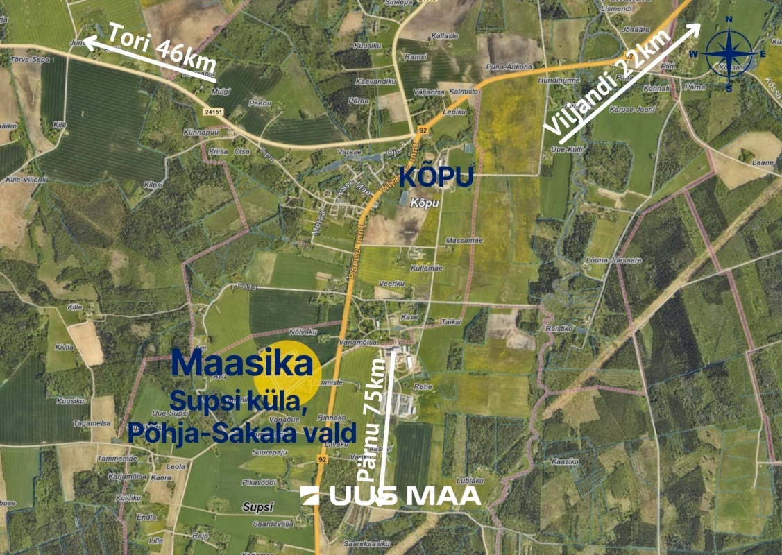 Põhja-Sakala vald, Supsi küla, Maasika
