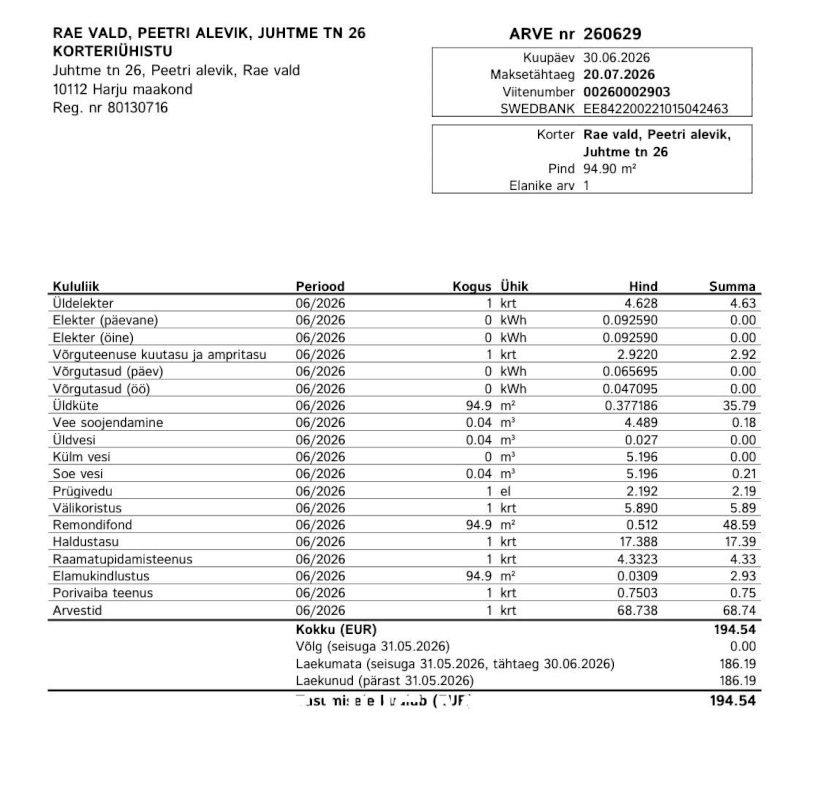 Rae vald, Peetri alevik, Juhtme 26