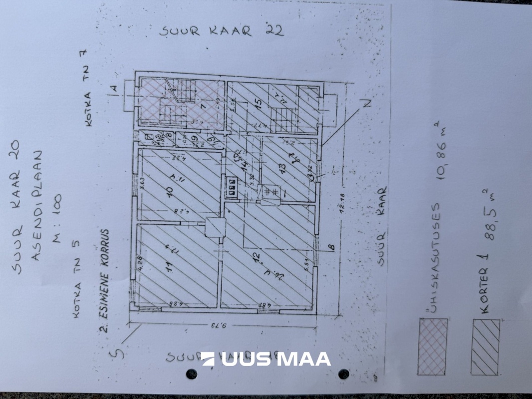 Tartu linn, Tartu linn, Tammelinn, Vana-Tammelinna, Suur kaar 20-1
