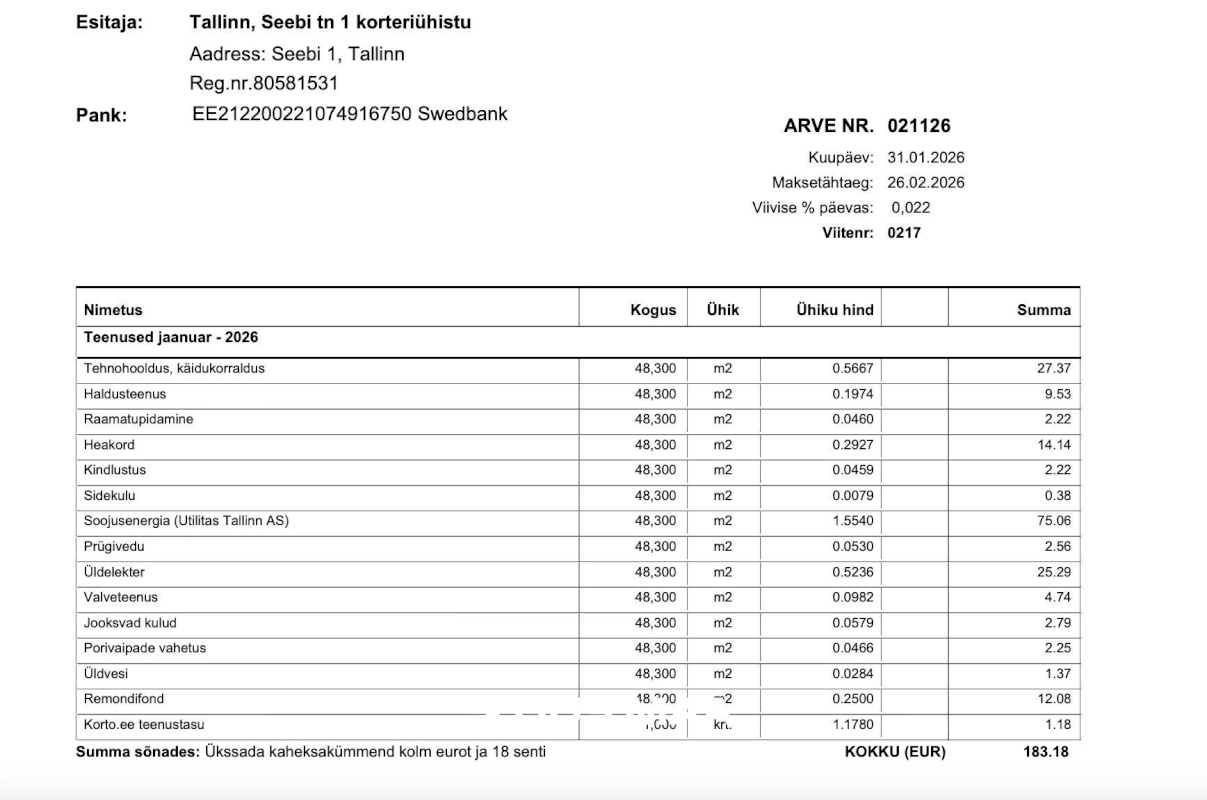 Tallinn, Kristiine linnaosa, Tondi, Seebi tn 1